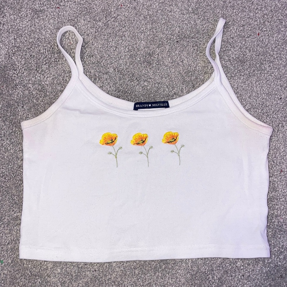 Brandy Melville Flower Tank top